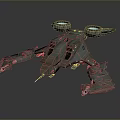 Futuristic Sci fi Mechanical Device With Metallic Structure Blue Glowing Components And Detailed Mechanical Arms