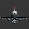 Gray Military Fighter Jet With Transparent Cockpit Mounted Missiles And Tail Flame