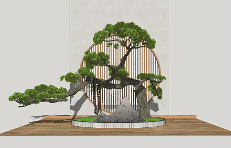 New Chinese landscape sketch 3d model