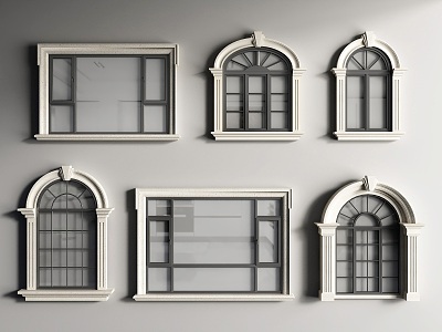 Jane European window European window 3d model