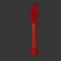 Classical Roman Column with Intricate Stone Carvings and Ornate Capital Design Details