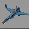 Blue Space Shuttle Model With Cockpit Wings And SHL Lettering On Fuselage