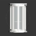 Modern Kitchen Transparent Cylindrical Storage Jar With Metal Frame And Glass Body