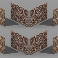 stone wall 3d model