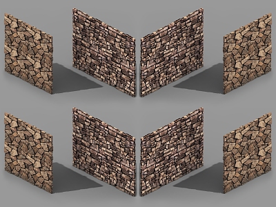 stone wall 3d model