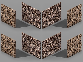 stone wall 3d model