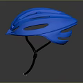 Blue Cycling Helmet with Ventilated Design Adjustable Straps and Lightweight Construction