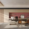 Bright Modern Spacious Executive Office With Large Panoramic Windows And Comfortable Working And Leisure Zones