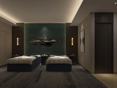 New Chinese Foot Bath Room Foot Bath Shop 3d model