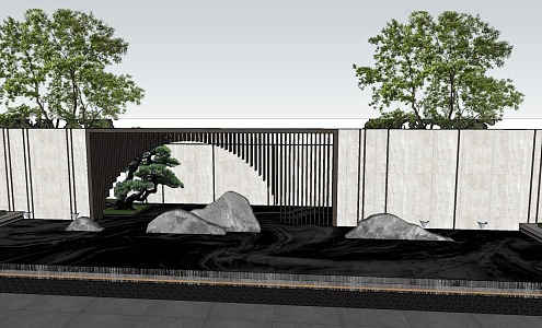 Landscape Wall Enclosure 3d model