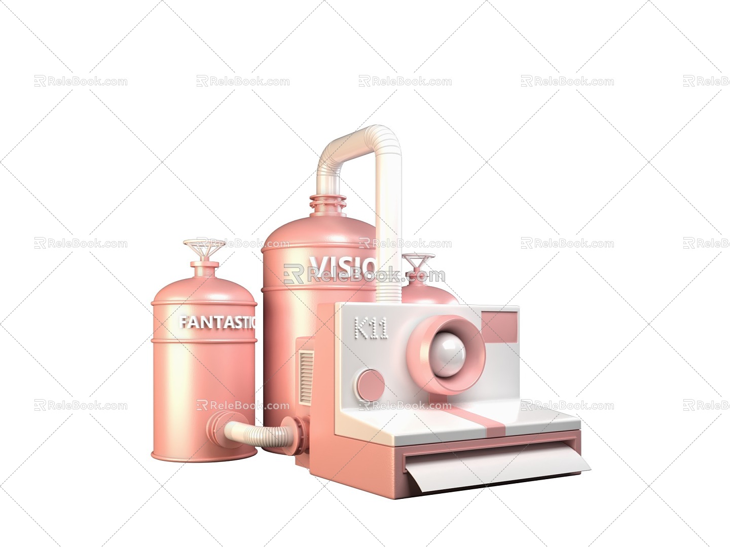 Modern American Chen Camera American Chen Industrial American Chen Industrial Pot American Chen Pink American Chen Pink Camera Interactive American Chen 3d model