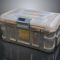 Sturdy Metallic Equipment Case With Digital Panel Yellow Warning Label And Secure Latch