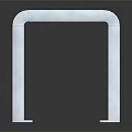 Modern Public Chair With Blue Seat Wooden Backrest And Metal Frame