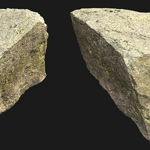 Stone Rock Moss Riverside Mountain Pebbles Shale Mountain Big Mountain 3d model