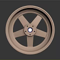 Copper Alloy Car Wheel With Five Spoke Design For Automotive Parts