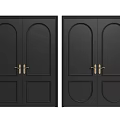 Various Double Doors Designs With Glass Panels And Classic Styles 3d model