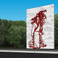 Landscape sketch of ancient figures 3d model