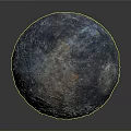 Detailed Celestial Sphere Model With Textured Surface Gray Blue Brown Hues