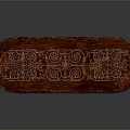 Traditional Red Wooden Single Chair With Intricate Carved Patterns And Sturdy Leg Design