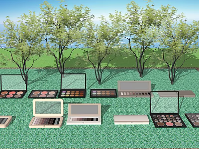 Modern cosmetics cosmetic accessories 3d model Modern cosmetics cosmetic accessories 3d model