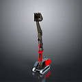 Black Red Excavator With Mechanical Arm Bucket And Crawler Tracks For Heavy Duty Construction