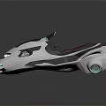 Futuristic Silver Motorcycle With Sleek Streamlined Body Glowing Accents And Red Details