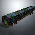 3D Model Train With Detailed Natural Landscape Patterns Windows And Wheels Design 3d model
