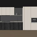 Modern Kitchen Cabinets With Gray And White Design And Sleek Countertop In Contemporary Space
