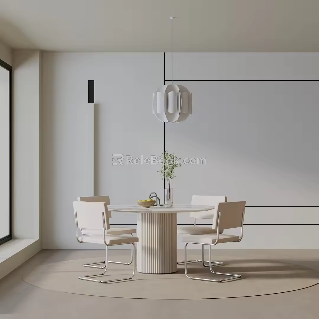 Modern table combination 3d model