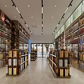 Modern Tobacco and Alcohol Store Interior With Shelves Displaying Wines Spirits and Tobacco Products