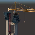 Heavy Duty Industrial Tower Crane Machinery For Construction Site With Long Boom And Steel Structure