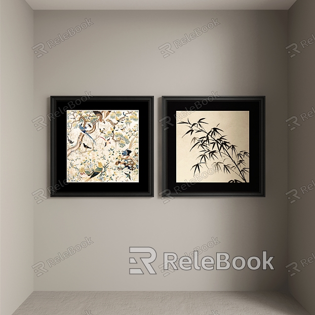 New Chinese abstract decorative painting model