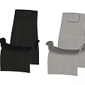 Modern Leather Leisure Chairs With Sleek Lines Stylish Black And Gray Design