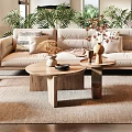 Modern Hotel Public Lounge Area With Wooden Ceiling Sofa Armchair And Green Plants