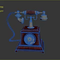 Vintage Rotary Dial Telephone Featuring Red Wooden Body And Brass Accents Design