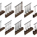 Various Interior Stairs Design Ideas With Wooden Steps And Decorative Metal Railings