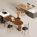 Middle Ancient Style Island Table 3d model