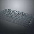 Metal Frame Construction Structure For Industrial Building Support System 3d model