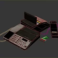 Vintage Computer Equipment With Classic Keyboard Monitor And Retro Electronic Devices