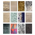 Modern Square Rugs With Various Patterns And Textures For Stylish Home Decor 3d model