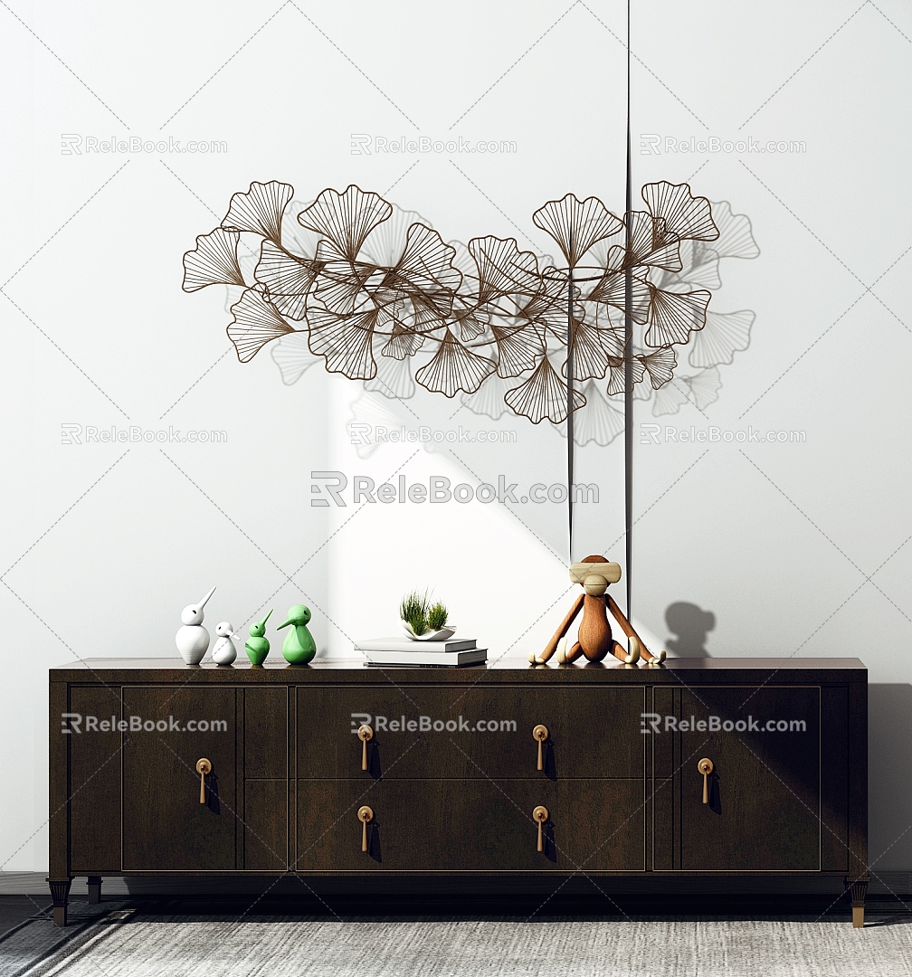 Style Decorative Cabinet 3d model