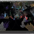 Stunning Multicolored Shining Crystal Clusters Inside The Deep Mysterious Natural Underground Rock Cave