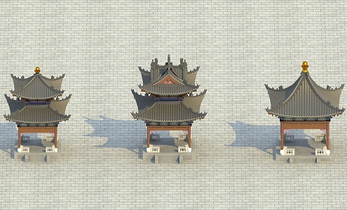 Ancient Architecture Chinese New Chinese Style Corridor Pavilion Ancient Architecture Group Fine Model Ancient Architecture Group Commercial Courtyard Landscape 3d model