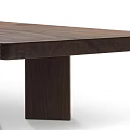 Modern Walnut Wooden Coffee Table With Simple Design And Four Legs 3d model