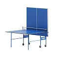 Sports Equipment Portable Blue Ping Pong Table With Wheels And Net