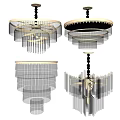Elegant Crystal Chandeliers With Modern Design And Sparkling Lighting For Interior Decor