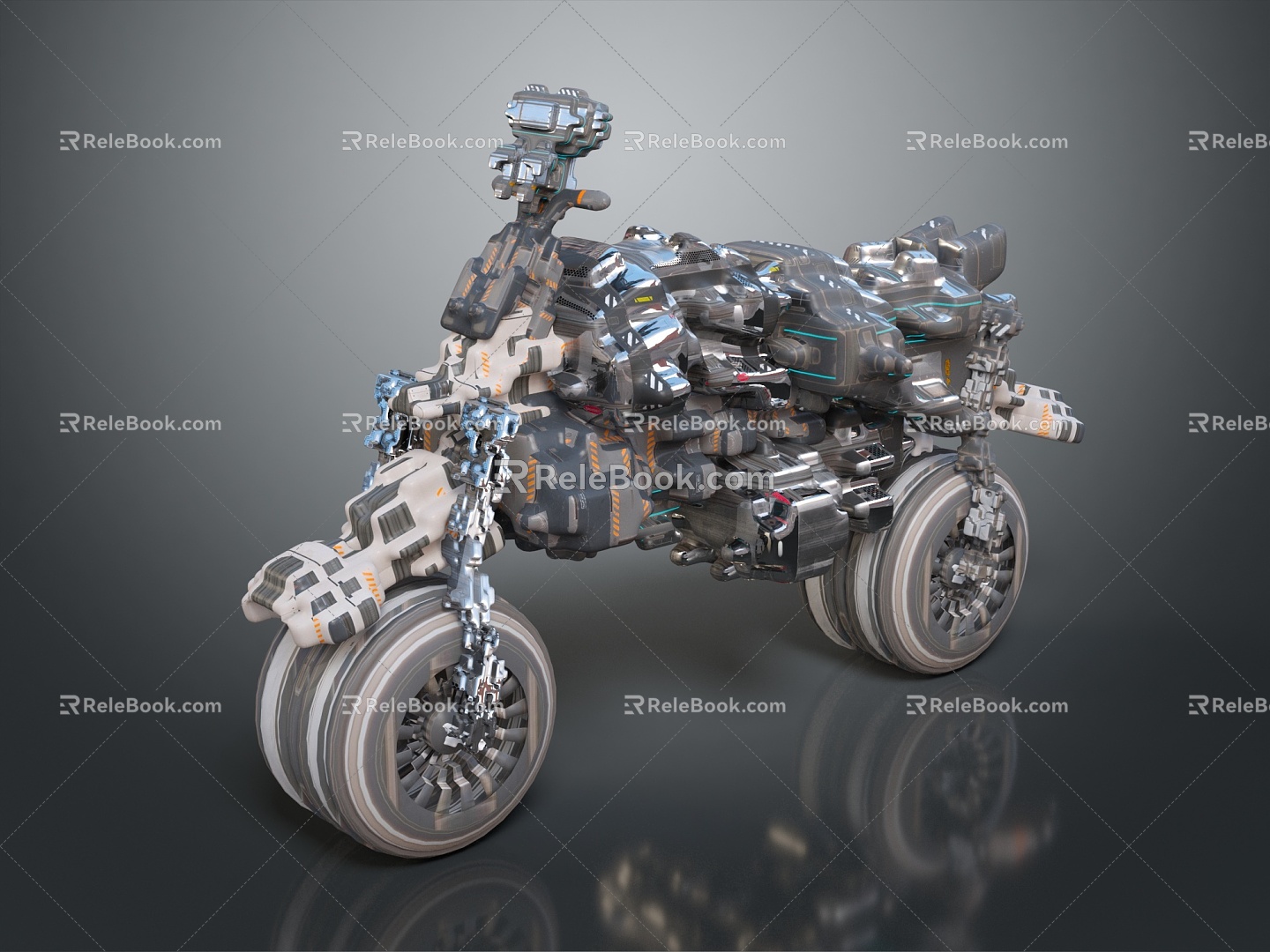 Modern Motorcycle Concept Motorcycle Science Fiction Motorcycle 3d model