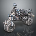 Advanced Futuristic Mechanical Motorcycle With Detailed Sci Fi Structural Components 3d model