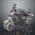 Modern Motorcycle Concept Motorcycle Science Fiction Motorcycle 3d model