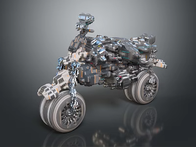 Modern Motorcycle Concept Motorcycle Science Fiction Motorcycle 3d model